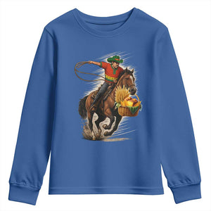 Kwanzaa Cowboy Youth Sweatshirt Funny African American Festival Gift TS12 Royal Blue Print Your Wear