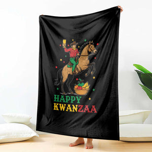 Happy Kwanzaa Cowboy Throw Blanket Funny African Holiday Gift - Print Your Wear