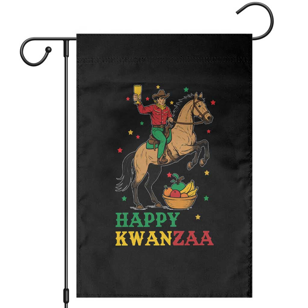 Happy Kwanzaa Cowboy Garden Flag Funny African Holiday Gift TS12 Black Print Your Wear