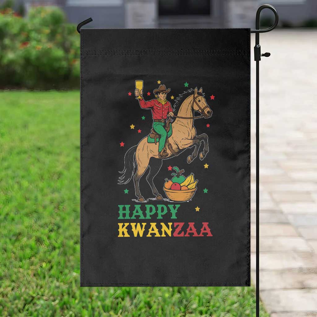 Happy Kwanzaa Cowboy Garden Flag Funny African Holiday Gift - Print Your Wear