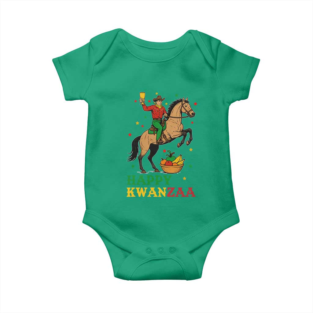 Happy Kwanzaa Cowboy Baby Onesie Funny African Holiday Gift - Print Your Wear
