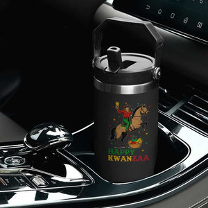 Happy Kwanzaa Cowboy Flip Straw Tumbler Funny African Holiday Gift - Print Your Wear