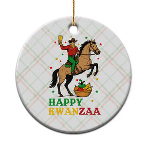 Happy Kwanzaa Cowboy Ceramic Ornament Funny African Holiday Gift - Print Your Wear