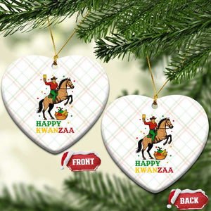Happy Kwanzaa Cowboy Ceramic Ornament Funny African Holiday Gift - Print Your Wear
