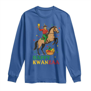 Happy Kwanzaa Cowboy Long Sleeve Shirt Funny African Holiday Gift - Print Your Wear