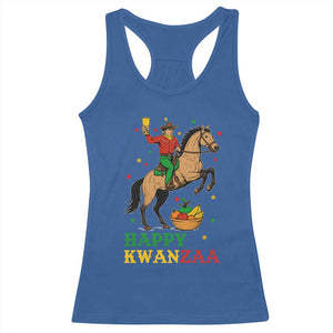 Happy Kwanzaa Cowboy Racerback Tank Top Funny African Holiday Gift TS12 Royal Blue Print Your Wear