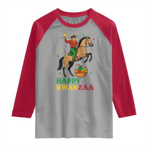 Happy Kwanzaa Cowboy Raglan Shirt Funny African Holiday Gift TS12 Sport Gray Red Print Your Wear