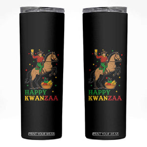 Happy Kwanzaa Cowboy Skinny Tumbler Funny African Holiday Gift TS12 Black Print Your Wear