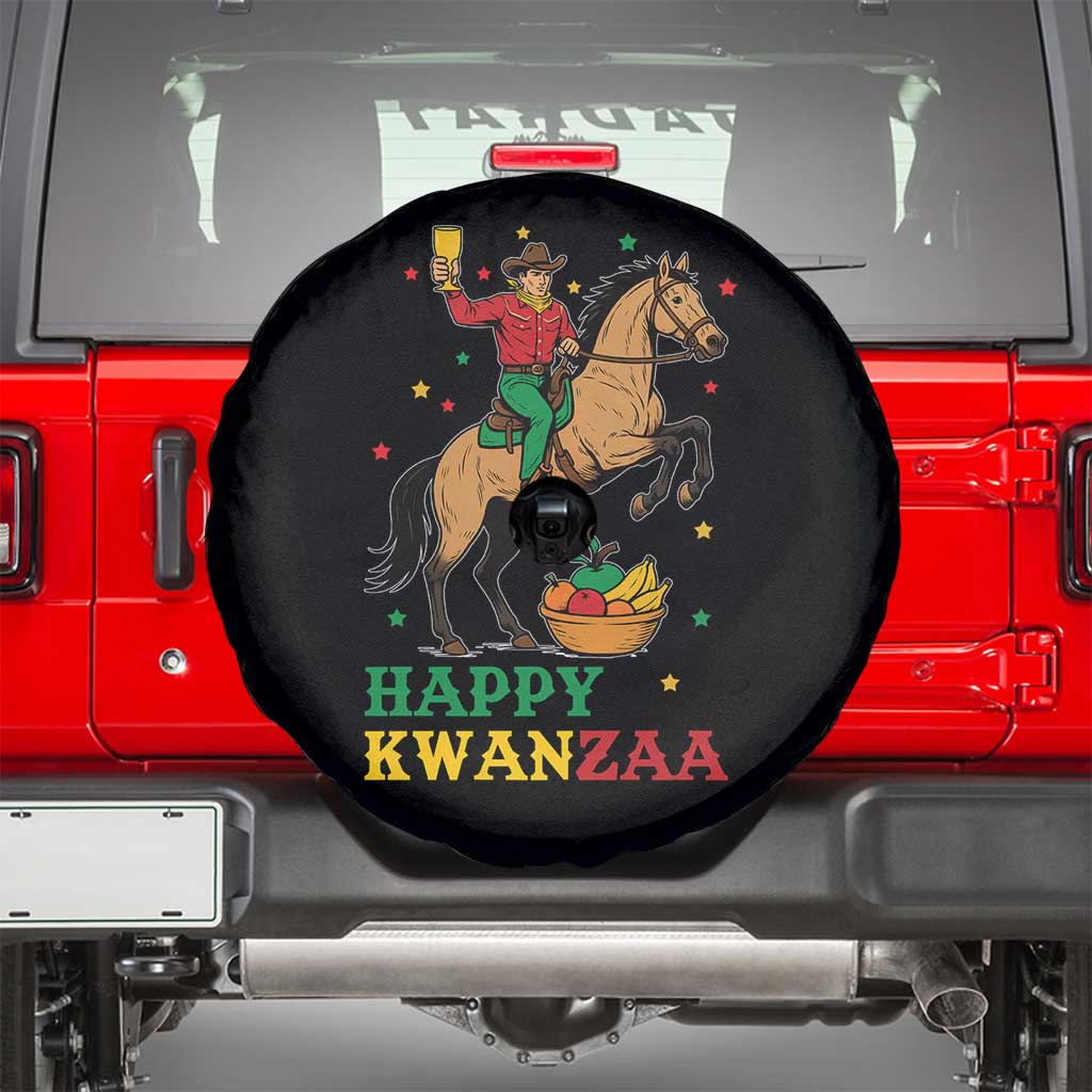 Happy Kwanzaa Cowboy Spare Tire Cover Funny African Holiday Gift - Print Your Wear