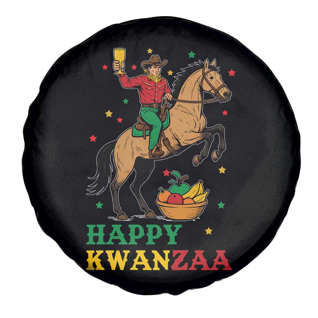 Happy Kwanzaa Cowboy Spare Tire Cover Funny African Holiday Gift - Print Your Wear