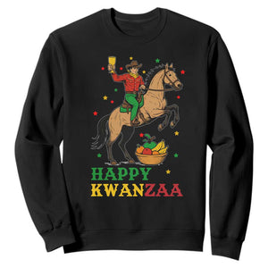 Happy Kwanzaa Cowboy Sweatshirt Funny African Holiday Gift TS12 Black Print Your Wear