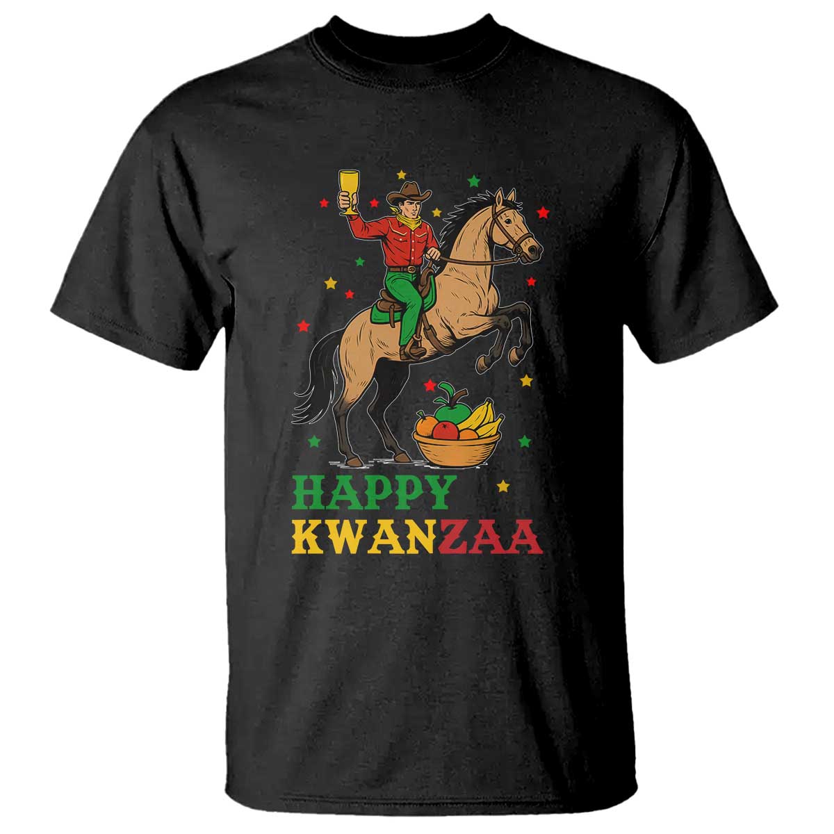 Happy Kwanzaa Cowboy T Shirt Funny African Holiday Gift - Print Your Wear