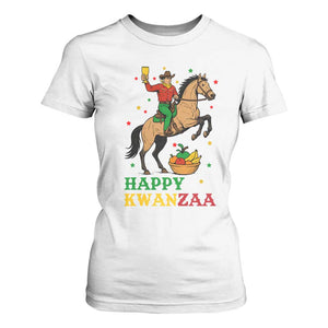 Happy Kwanzaa Cowboy T Shirt For Women Funny African Holiday Gift - Print Your Wear