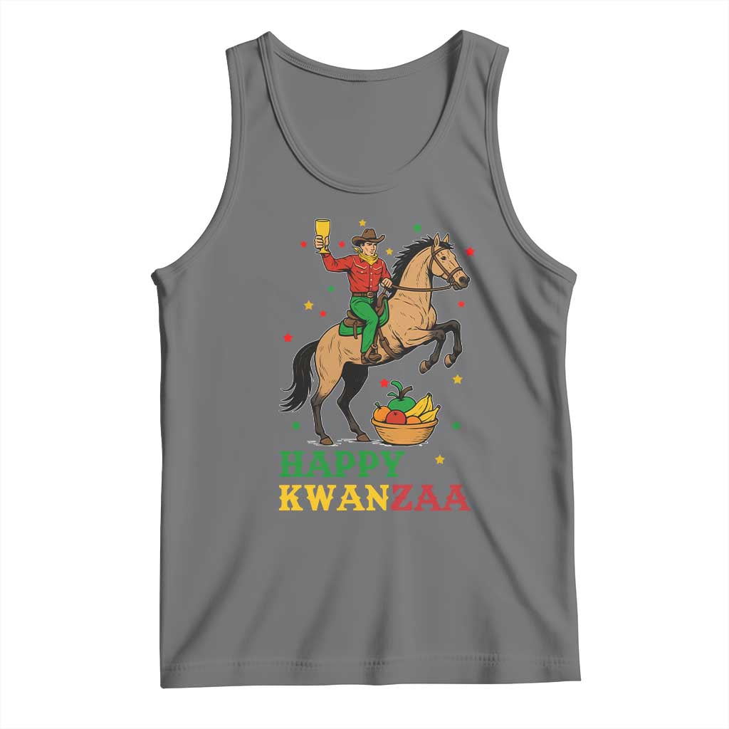 Happy Kwanzaa Cowboy Tank Top Funny African Holiday Gift - Print Your Wear