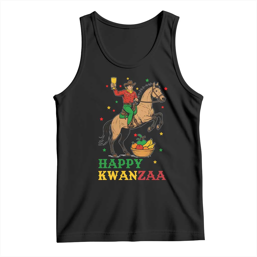 Happy Kwanzaa Cowboy Tank Top Funny African Holiday Gift - Print Your Wear