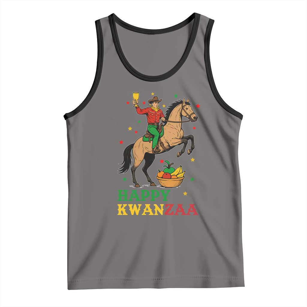 Happy Kwanzaa Cowboy Tank Top Funny African Holiday Gift - Print Your Wear