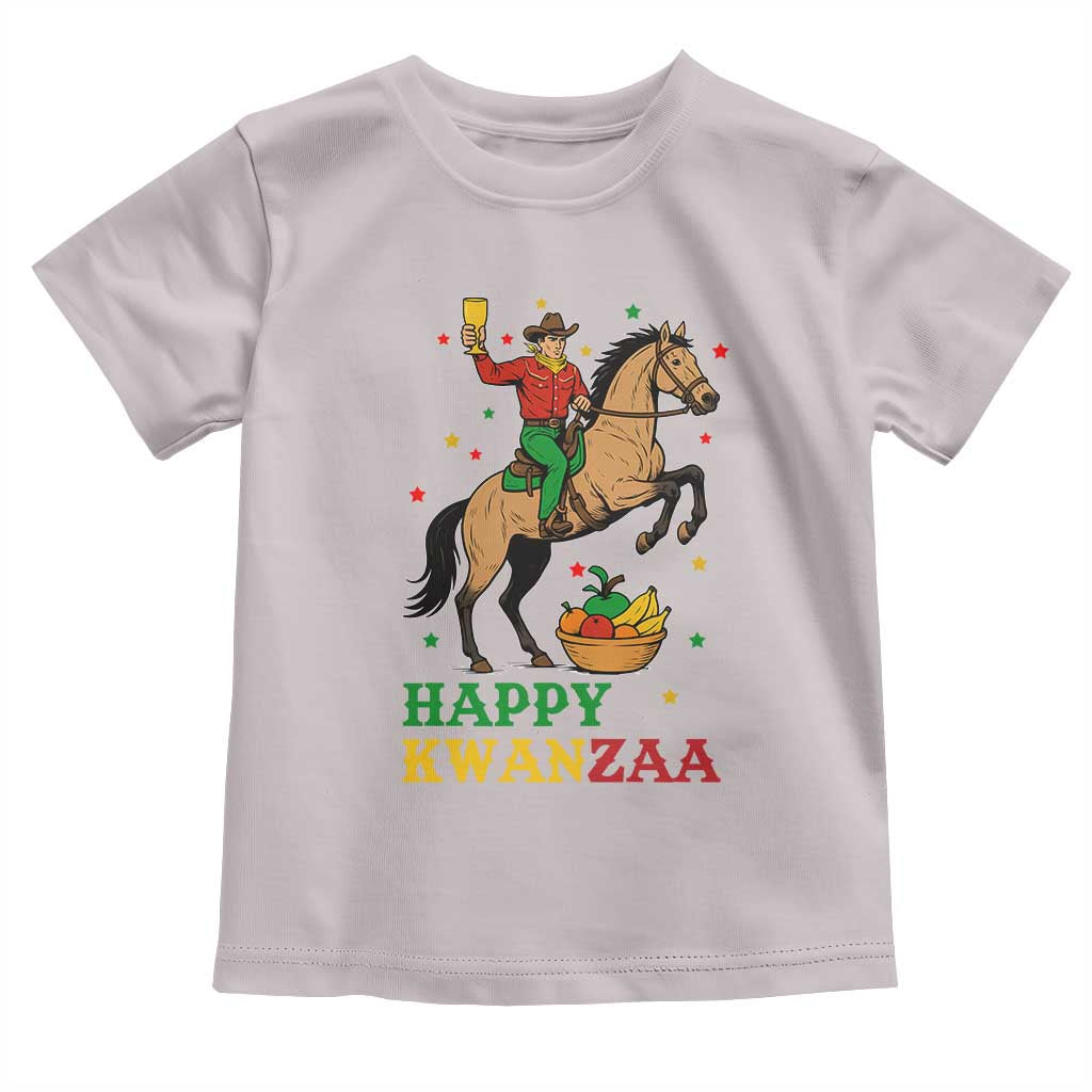Happy Kwanzaa Cowboy Toddler T Shirt Funny African Holiday Gift TS12 Ice Gray Print Your Wear