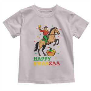 Happy Kwanzaa Cowboy Toddler T Shirt Funny African Holiday Gift TS12 Ice Gray Print Your Wear