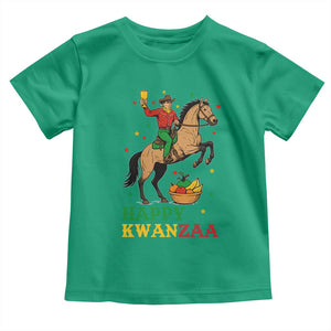 Happy Kwanzaa Cowboy Toddler T Shirt Funny African Holiday Gift - Print Your Wear