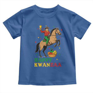 Happy Kwanzaa Cowboy Toddler T Shirt Funny African Holiday Gift TS12 Royal Blue Print Your Wear