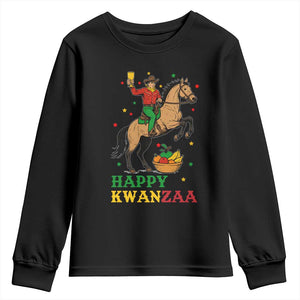 Happy Kwanzaa Cowboy Youth Sweatshirt Funny African Holiday Gift - Print Your Wear