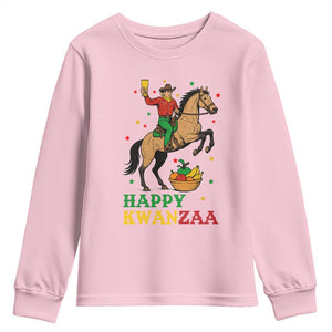 Happy Kwanzaa Cowboy Youth Sweatshirt Funny African Holiday Gift - Print Your Wear