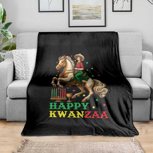 Happy Kwanzaa Cowgirl Throw Blanket Funny African American Festival Gift - Print Your Wear