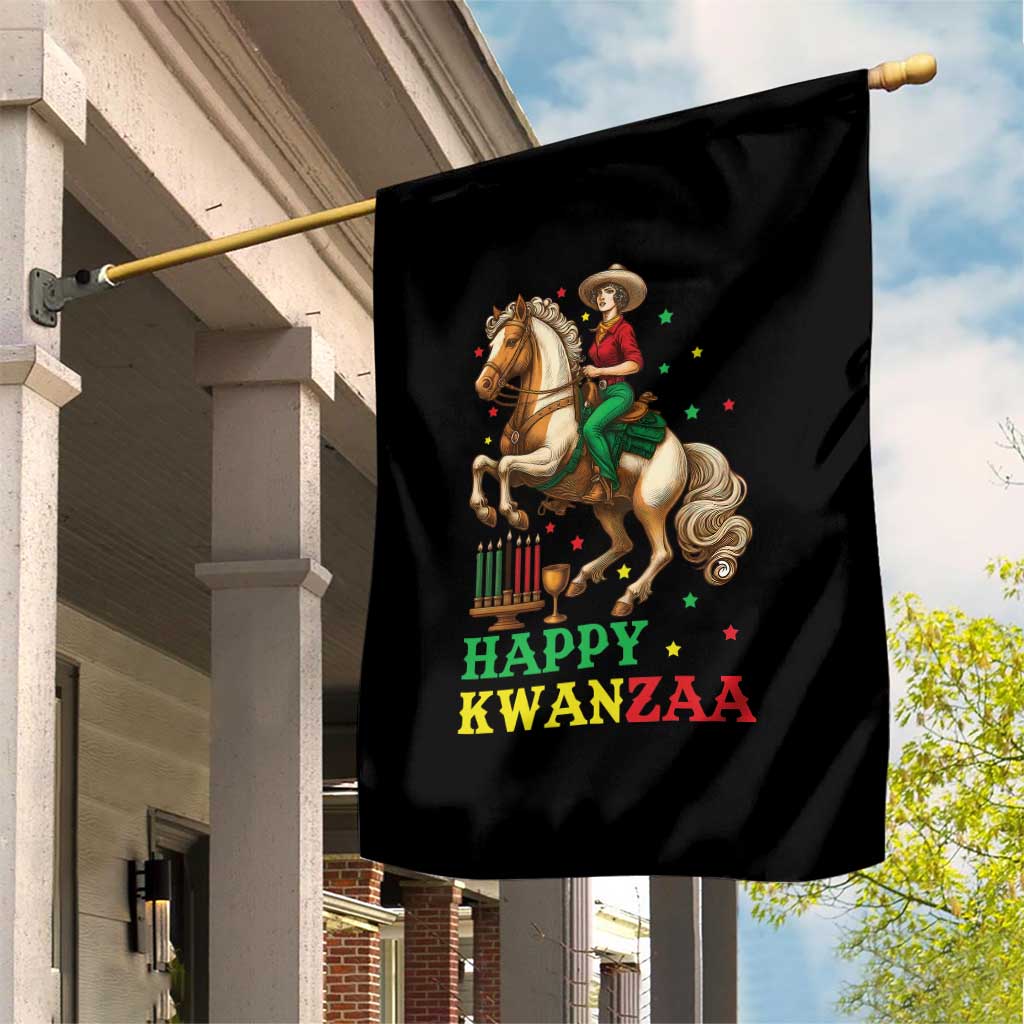 Happy Kwanzaa Cowgirl Garden Flag Funny African American Festival Gift TS12 Print Your Wear