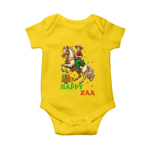 Happy Kwanzaa Cowgirl Baby Onesie Funny African American Festival Gift - Print Your Wear