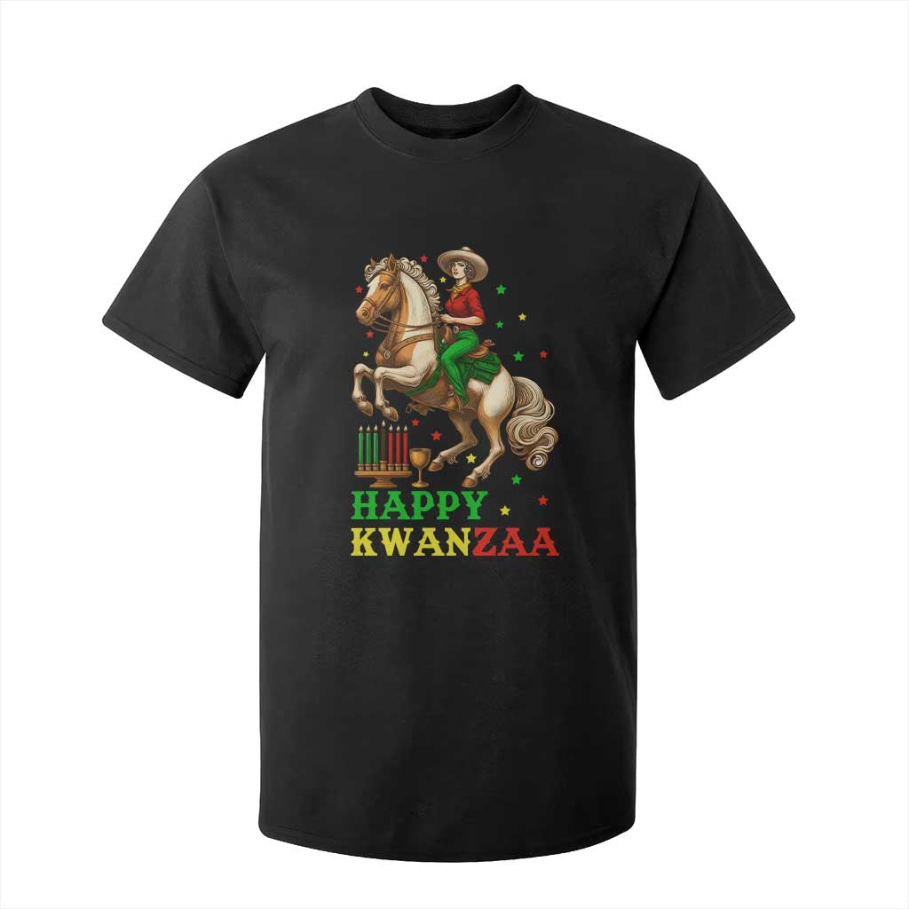Happy Kwanzaa Cowgirl T Shirt For Kid Funny African American Festival Gift TS12 Black Print Your Wear