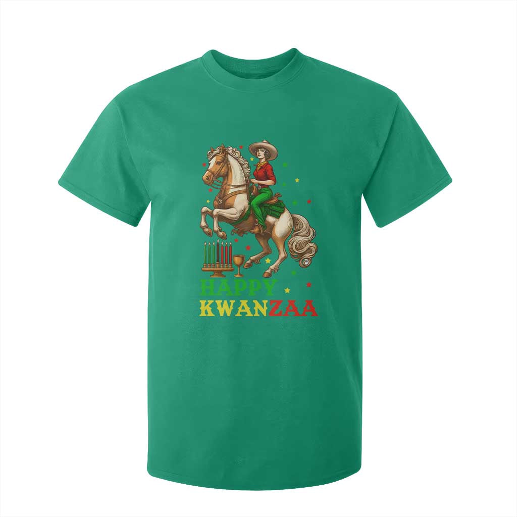 Happy Kwanzaa Cowgirl T Shirt For Kid Funny African American Festival Gift TS12 Irish Green Print Your Wear