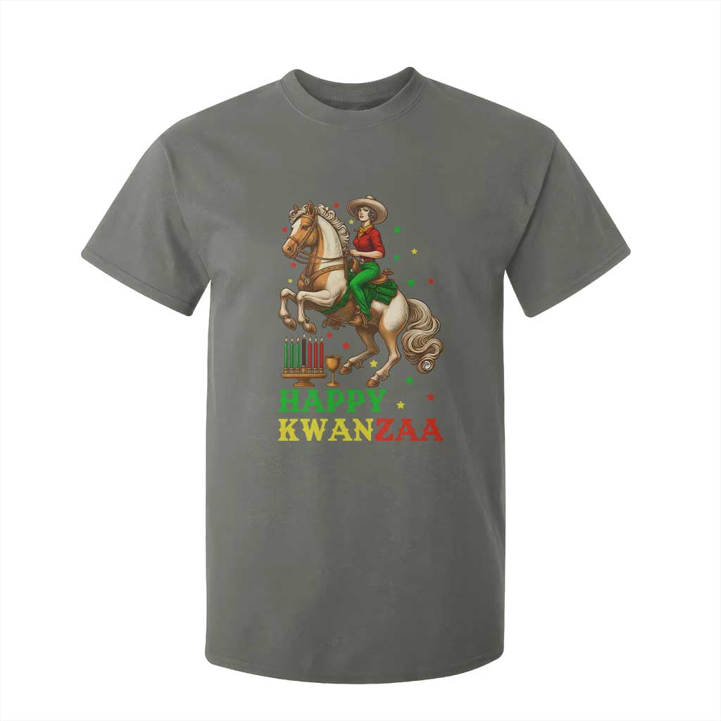 Happy Kwanzaa Cowgirl T Shirt For Kid Funny African American Festival Gift TS12 Military Green Print Your Wear