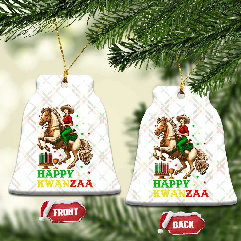 Happy Kwanzaa Cowgirl Ceramic Ornament Funny African American Festival Gift TS12 Print Your Wear