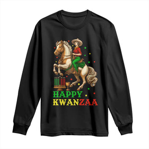Happy Kwanzaa Cowgirl Long Sleeve Shirt Funny African American Festival Gift - Print Your Wear