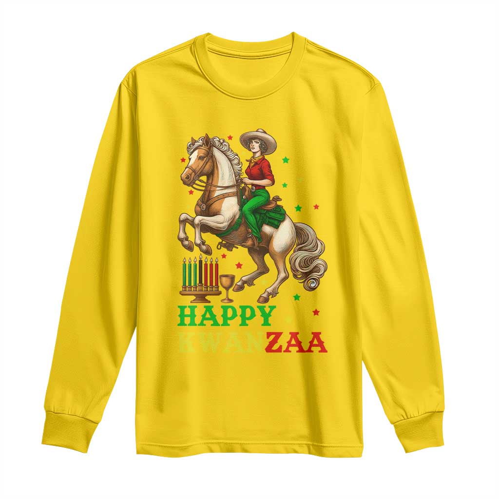 Happy Kwanzaa Cowgirl Long Sleeve Shirt Funny African American Festival Gift TS12 Daisy Print Your Wear