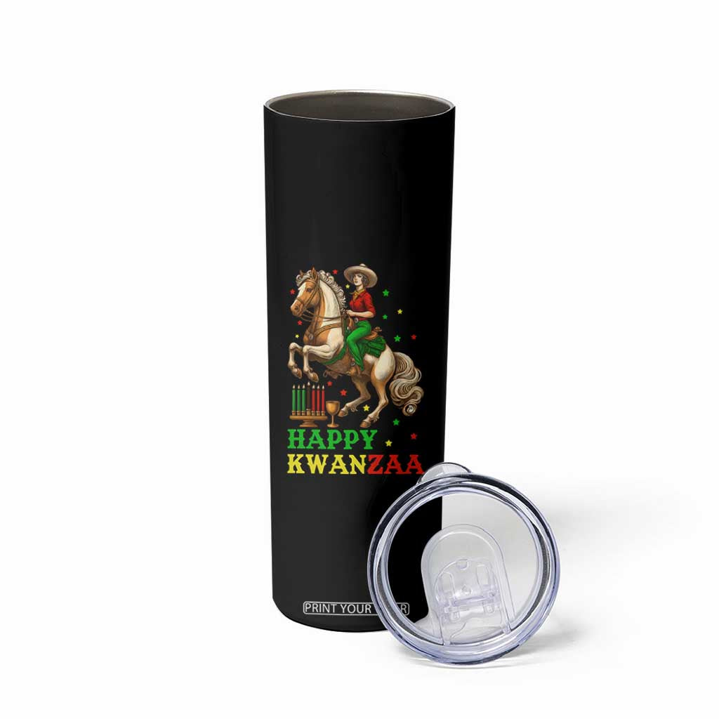Happy Kwanzaa Cowgirl Skinny Tumbler Funny African American Festival Gift - Print Your Wear