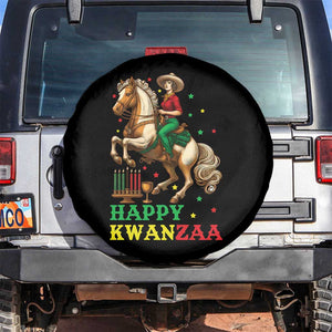 Happy Kwanzaa Cowgirl Spare Tire Cover Funny African American Festival Gift TS12 No hole Black Print Your Wear