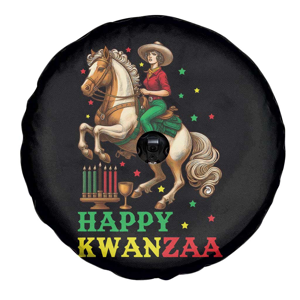 Happy Kwanzaa Cowgirl Spare Tire Cover Funny African American Festival Gift TS12 Print Your Wear