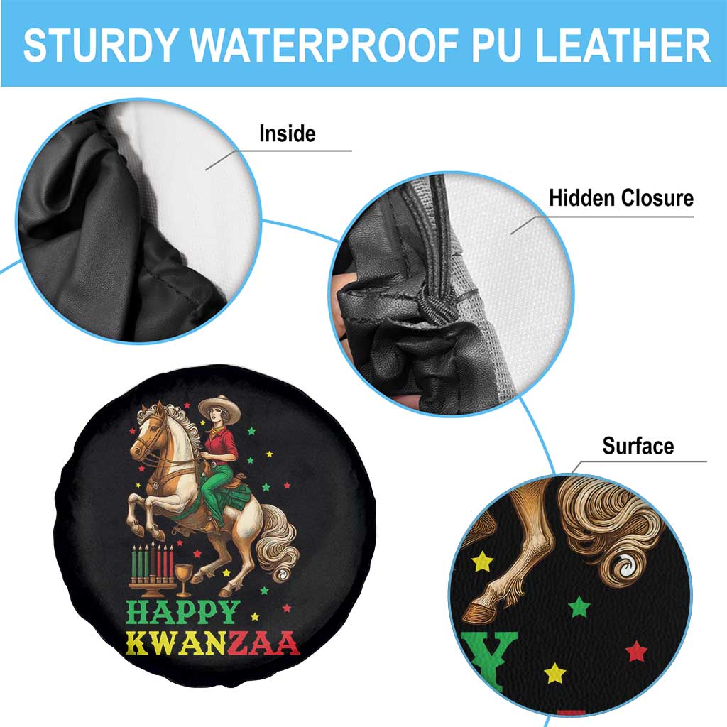 Happy Kwanzaa Cowgirl Spare Tire Cover Funny African American Festival Gift TS12 Print Your Wear