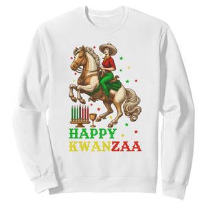 Happy Kwanzaa Cowgirl Sweatshirt Funny African American Festival Gift TS12 White Print Your Wear