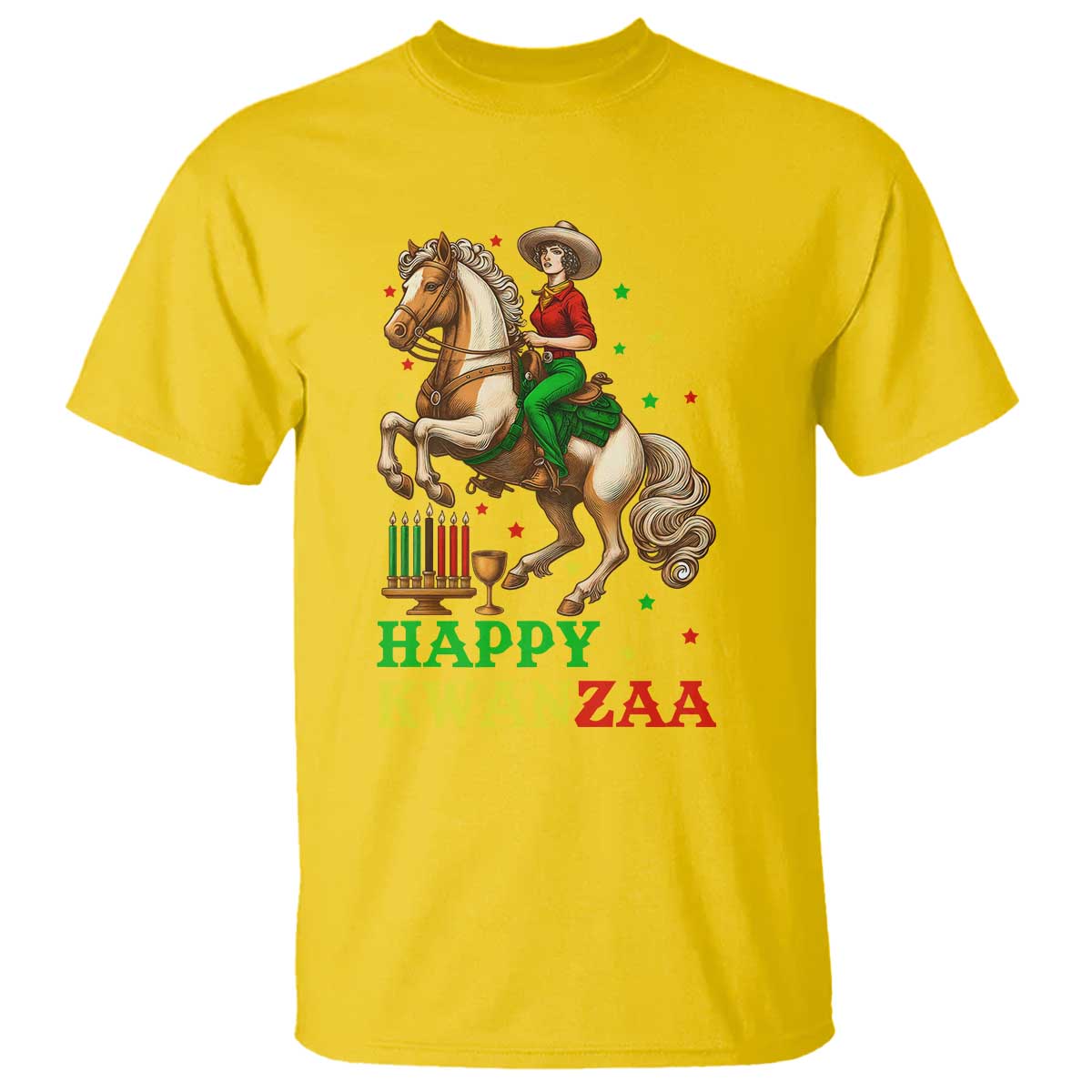 Happy Kwanzaa Cowgirl T Shirt Funny African American Festival Gift - Print Your Wear