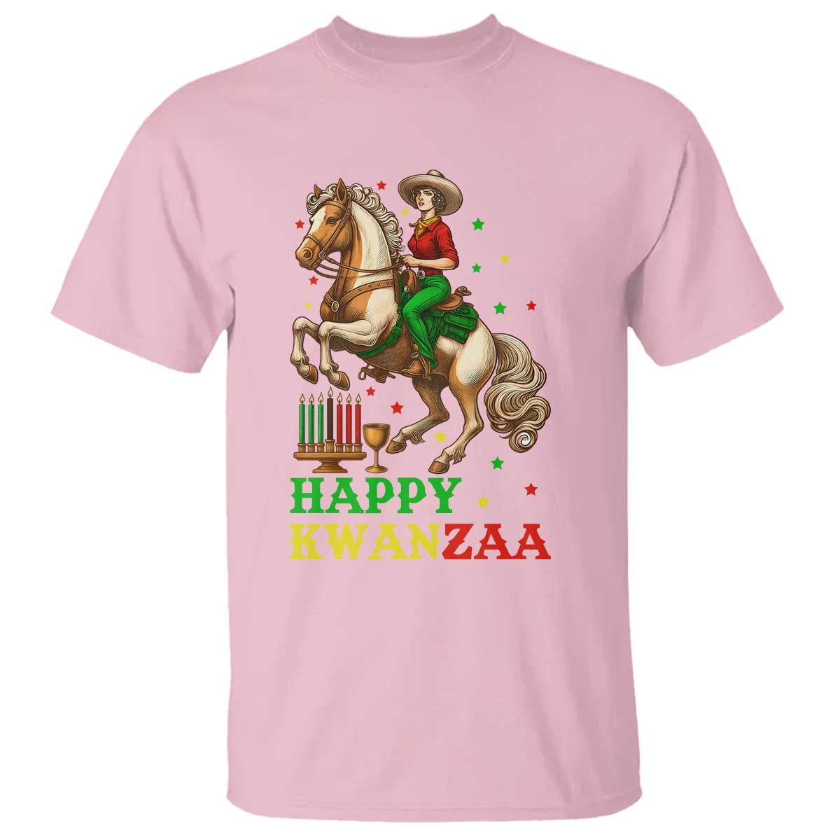 Happy Kwanzaa Cowgirl T Shirt Funny African American Festival Gift - Print Your Wear