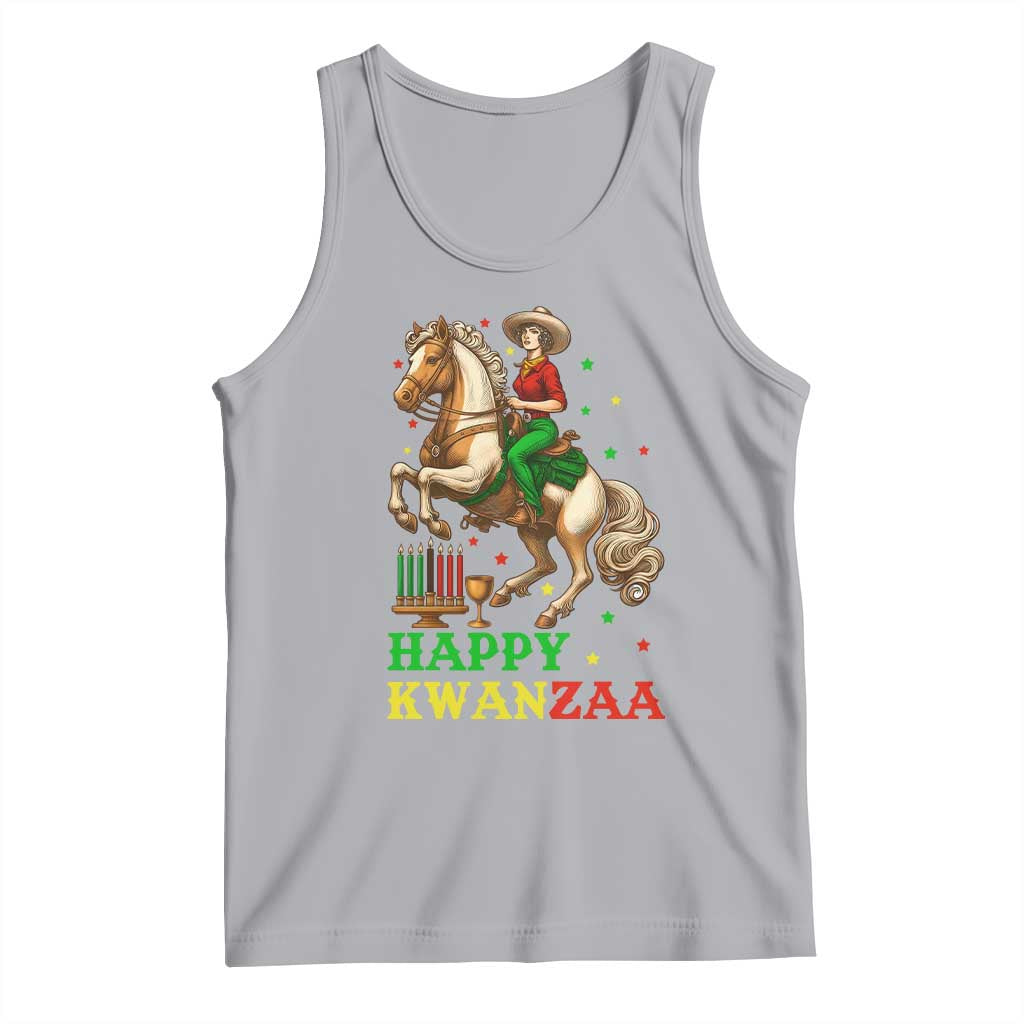 Happy Kwanzaa Cowgirl Tank Top Funny African American Festival Gift TS12 Athletic Heather Print Your Wear