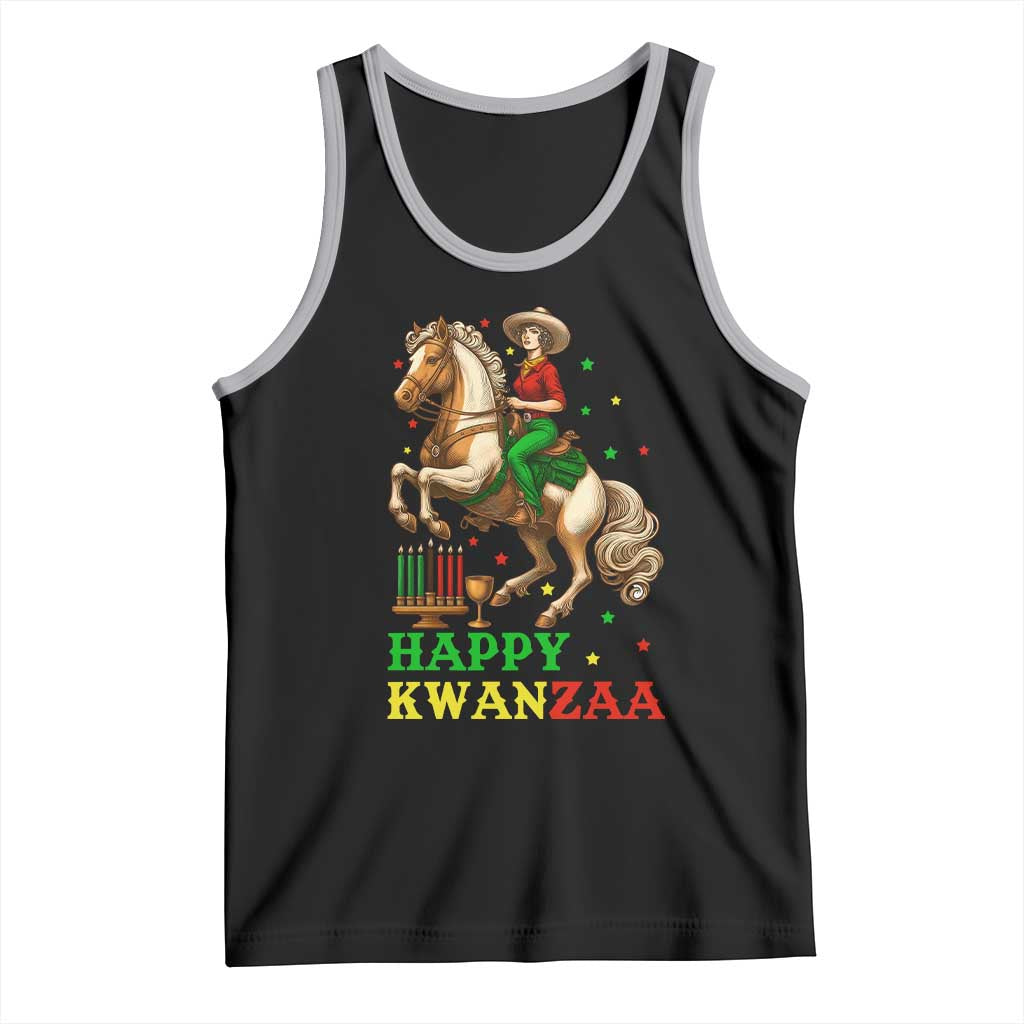 Happy Kwanzaa Cowgirl Tank Top Funny African American Festival Gift - Print Your Wear