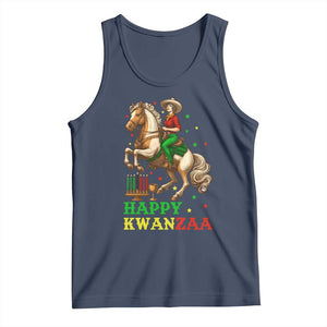 Happy Kwanzaa Cowgirl Tank Top Funny African American Festival Gift TS12 Navy Print Your Wear