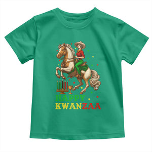 Happy Kwanzaa Cowgirl Toddler T Shirt Funny African American Festival Gift TS12 Irish Green Print Your Wear