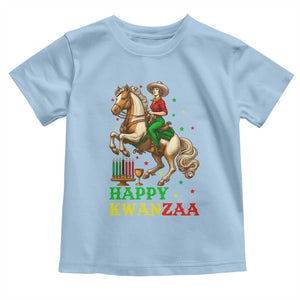 Happy Kwanzaa Cowgirl Toddler T Shirt Funny African American Festival Gift TS12 Light Blue Print Your Wear