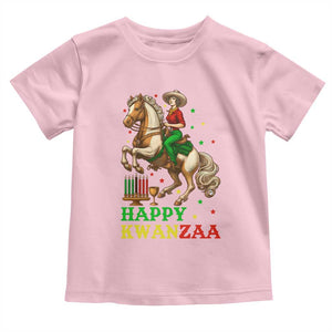 Happy Kwanzaa Cowgirl Toddler T Shirt Funny African American Festival Gift TS12 Light Pink Print Your Wear