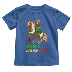 Happy Kwanzaa Cowgirl Toddler T Shirt Funny African American Festival Gift TS12 Royal Blue Print Your Wear