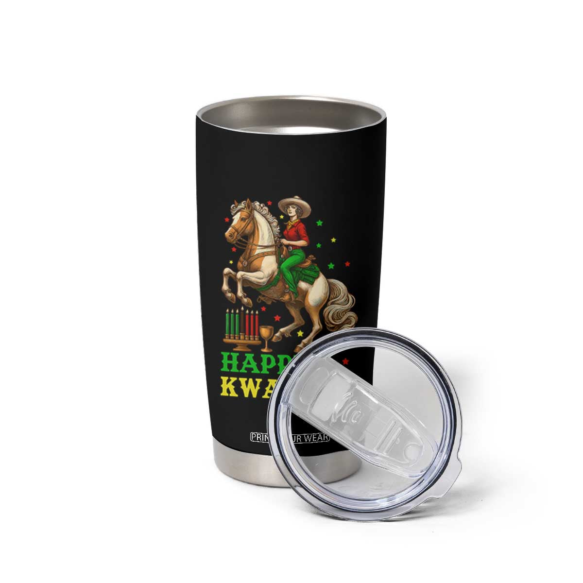 Happy Kwanzaa Cowgirl Tumbler Cup Funny African American Festival Gift - Print Your Wear